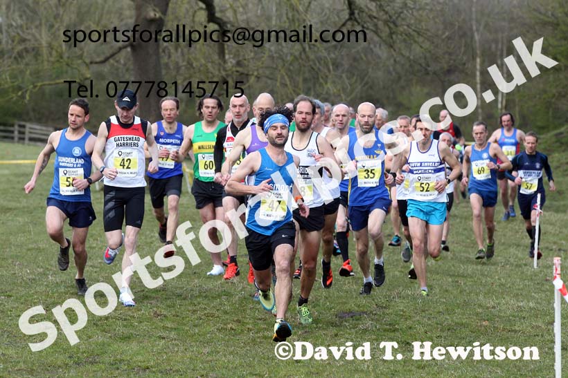 Masters men 2021 NECAA Cross Country Relays, Thornley Farm, Peterlee, Saturday, April 10th. Photo: David T. Hewitson/Sports for All Pics